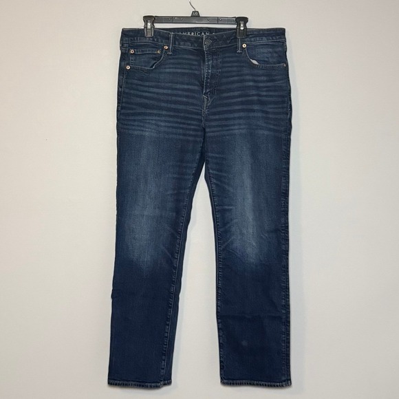 American Eagle Outfitters Other - American Eagle Airflex+ Slim Straight Dark Wash Jeans Mens 36x32 Indigo 6249